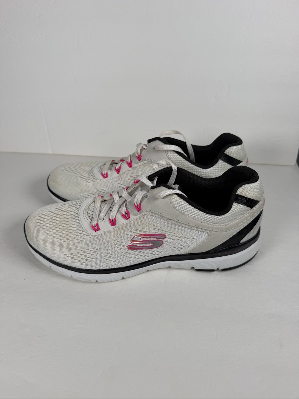 Skechers Air-Cooled Memory Foam Athletic Sneakers Women’s 9 Off White Pink - Picture 5 of 15